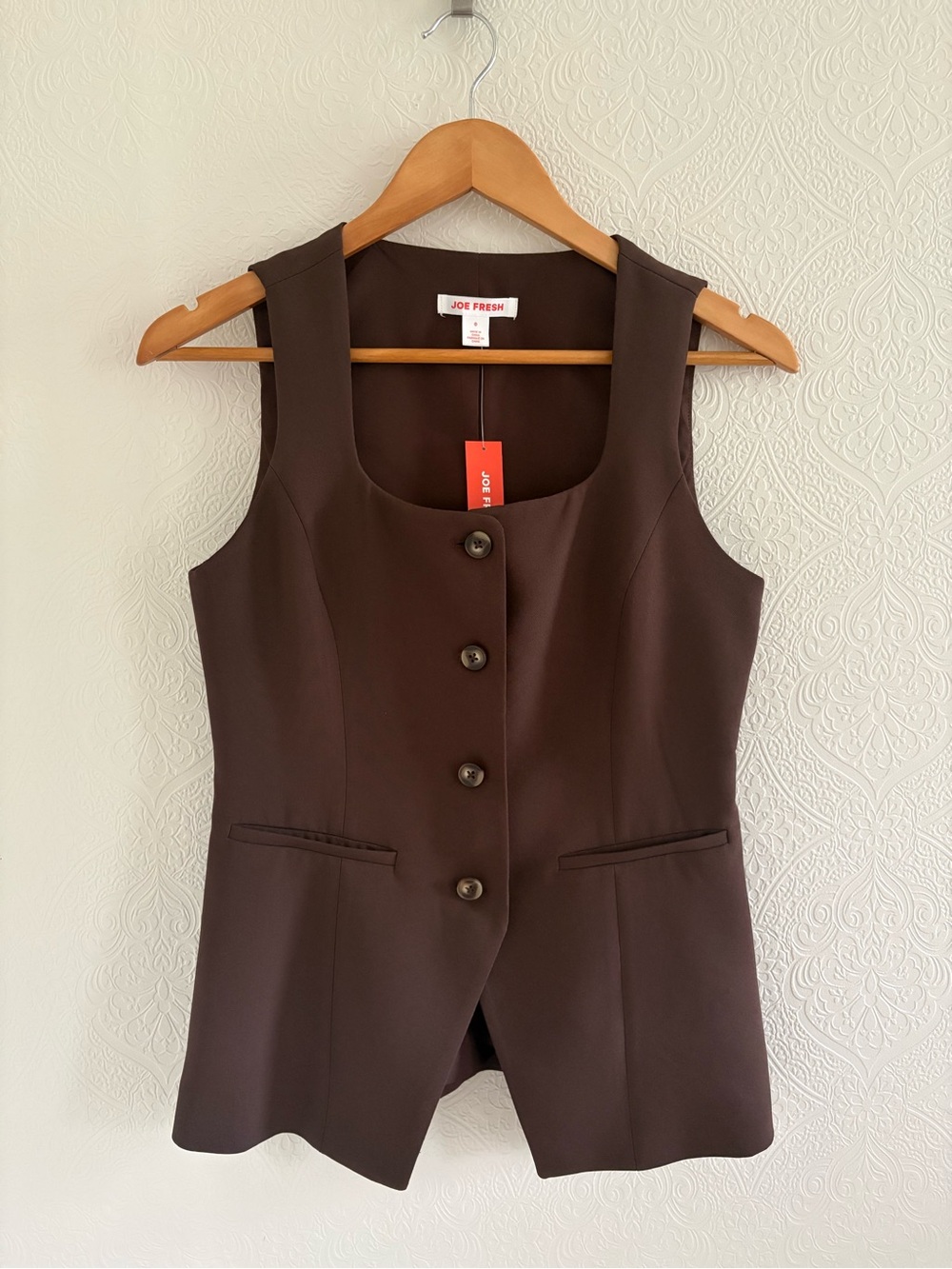 Joe Fresh - Women’s Brown Button-up Vest